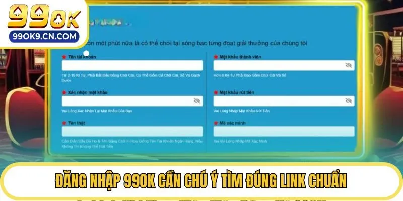 Đăng nhập 99ok cần chú ý tìm đúng link chuẩn